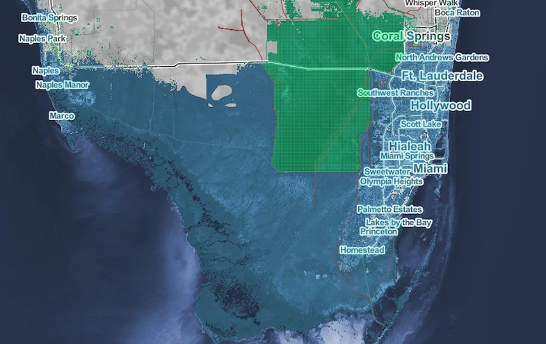 Rising Sea Level Map Florida Time Zones Map